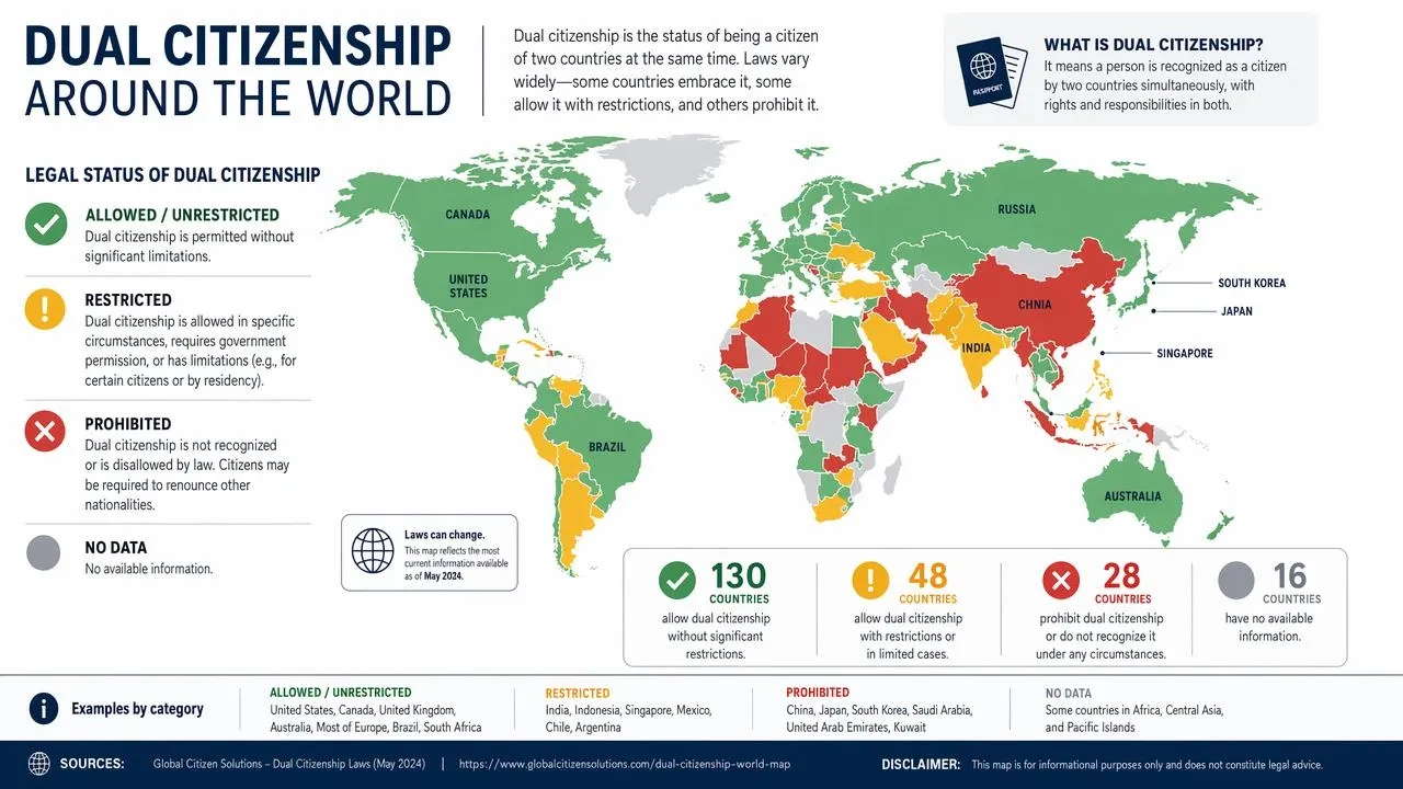 Dual Citizenship: Full Country-by-Country Guide to Who Allows It and Who Doesn’t
